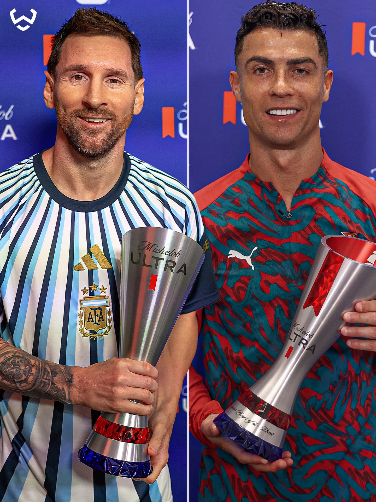 Just GOAT things. 🐐✨

38-year-old Lionel Messi and 41-year-old Cristiano Ronaldo are still winning Player of the Match awards at the World Cup.

Some things never change. 🤯🇦🇷🇵🇹