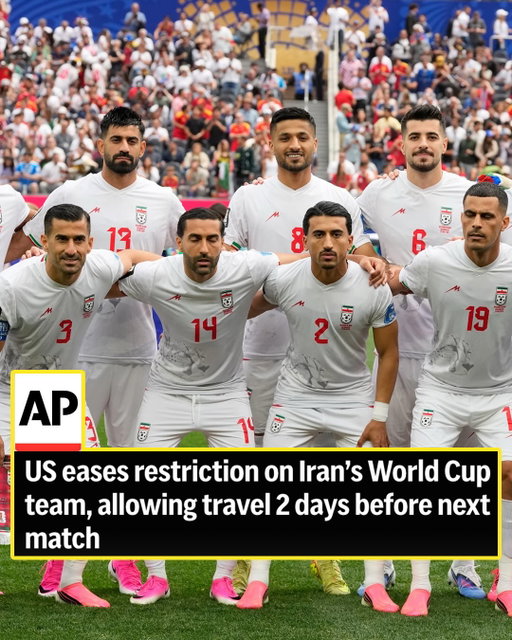 Travel restrictions on the Iran men’s national team have been lifted, allowing Team Melli to travel two days before its final match of the group stage, the U.S. Department of Homeland Security said Tuesday.

Iran was previously limited to traveling a day before their games. They still must leave after Friday’s match in Seattle, officials said.