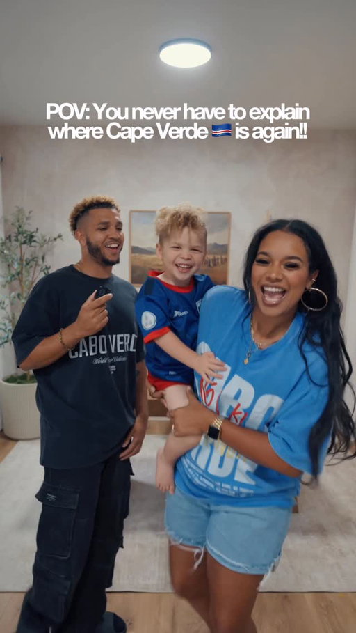 Maybe now when people see us with our blonde baby they won’t ask if we adopted him🤣 

cause “Back then they didn’t know us, now we hot they ALL on us!” 🤪🇨🇻 

Our whole lives we’ve been confused for Dominican and we gotta pull out a map to show people Cape Verde and explain why we’re African lol.

We’re a small country but SO big in love and unity. Our beautiful people come in all different shades! This World Cup has brought us closer than ever and put us on the World stage where people are finally recognizing the beauty of our home 🥹

Love seeing how the world has fallen in love with our beautiful people, and get to see our resilience, strength and our faith in God, no matter what 1% chance they say we have. 1% in God’s hands, is moreeee than enough for VICTORY!!🙏🏽

Comment “SHOP” and I’ll send you the link to the shirts! We’re both wearing Large. It’s an oversized fit🙌🏽

(If IG doesn’t send you the link, comment SHOPCV and see if that works!)

#capeverde #capeverdean #caboverde #worldcup2026 Cape Verde World Cup , Cabo Verde