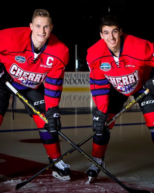 Former Sarnia Sting teammates @jakobchychrun and @jordankyrou have been reunited on the @capitals! 🐝

(📸: @stinghockey & @ohlofficial)