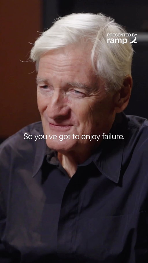 “Failure is so much more interesting than success. And it always saddens me that school doesn’t teach that. 

At school the thing is to be brilliant and to get the answer right first time. And there are brilliant people who could do that, but for the rest of us who are not brilliant, we have to strive, and we have to go through failure.

And we realize that you don’t get it right the first time or the second time. In my case and I counted it. 

It took 5,127 times. 

With failure you question it “Well why did it go wrong?” And actually the reason it goes wrong is often very, very interesting. 

Where something works you say “Great that worked.” You don’t even stop to wonder why it works. 

So you’ve got to enjoy failure.”

—James Dyson