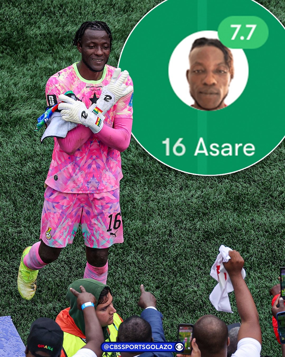 33-year-old, Benjamin Asare, who plays in the Ghana Premier League kept a clean sheet against the likes of Kane, Rashford, Gordon, Bellingham, Madueke, Saka, Eze and Rogers 🧤

The beauty of the World Cup 🤩