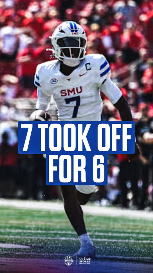 76 DAYS UNTIL @smufb ✌️🏈

Going back to the 2024 Louisville game when No. 7 @fendikaay got 6 after leaving the Cards in the DUST on this 59-yard TD 😭🔥 

•
•
•
•
#PonyUp #PonyUp🐎 #SMU #SMUFB #Dallas