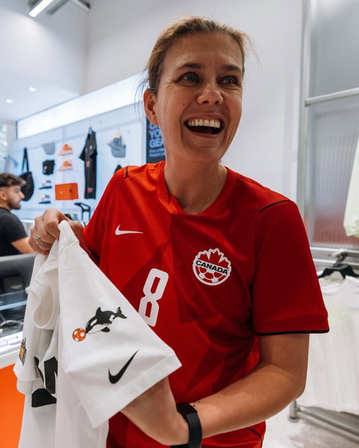 World leader in international goals & Canada’s most decorated player. @c_sinc12 hosted athletes from her hometown to meet the moment alongside @kayla_grey.