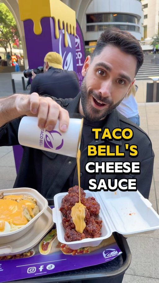 🧀🌯 Taco Bell’s iconic Nacho Cheese sauce 🧀🌯 is the perfect upgrade to literally any meal!!!

Now available in-store in generous pots up to XL, it’s made for dipping, drizzling and smothering over.... well ANYTHING!!

@tacobellaus 

#TacoBellAustralia #NachoCheeseTap #NachoCheese #CheeseSauce #Burrito