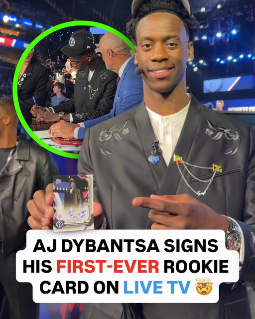 JUST IN: No. 1 overall pick AJ Dybantsa has signed his first ever NBA rookie card on live television 🤯 HISTORY

One collector who purchases the base edition of this card will receive the 1/1 on-stage autograph with their order… Available now for 48 hours, link in story!