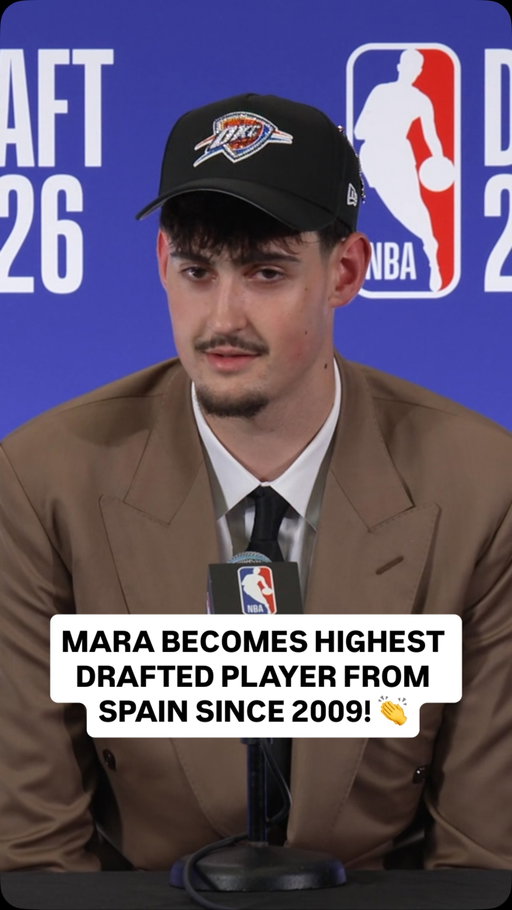 “It’s an honor to represent my country… it’s great for Spanish basketball.” No. 12 pick @adaymara15 talks about becoming the highest drafted player from Spain since Ricky Rubio in 2009 👏

The 2026 NBA Draft is LIVE on ABC & ESPN.