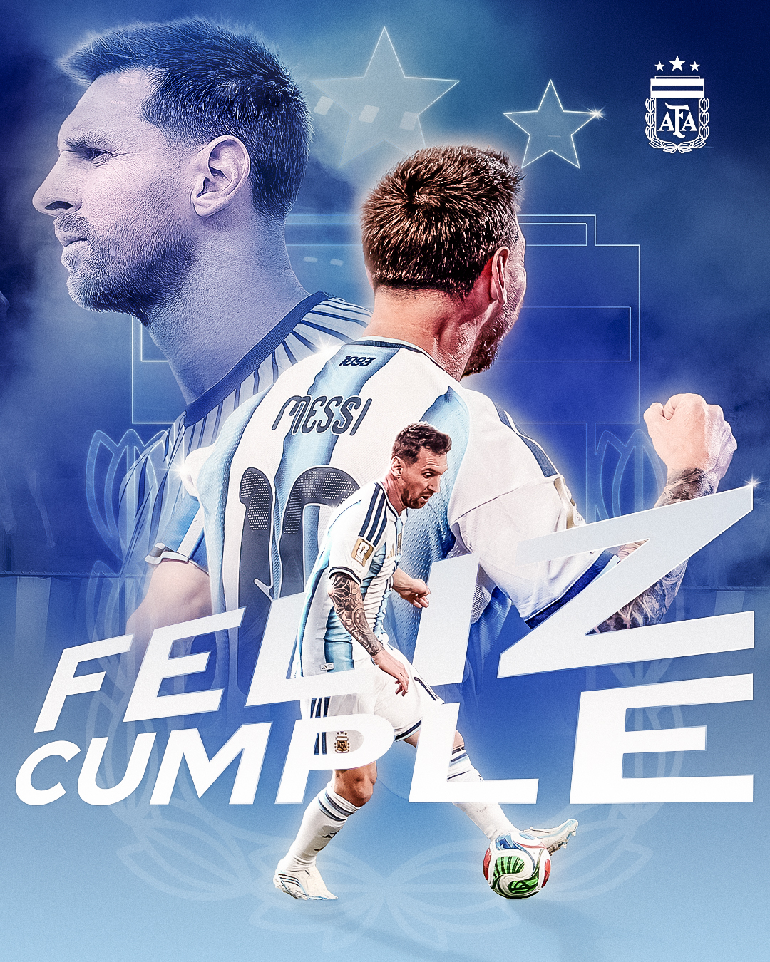 #SaludoAlbiceleste 🇦🇷 

🔝 39 años de Lionel Messi: el hombre que cambió la historia del fútbol mundial

¡Feliz cumple, capitán! 🤍🩵