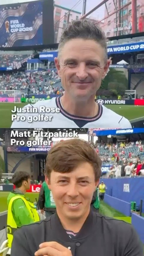 The @PGATour meets @FIFAWorldCup 🏌

Major-winning golfers and @England fans Justin Rose and Matt Fitzpatrick were pitch-side at Boston Stadium as the Three Lions took on Ghana.