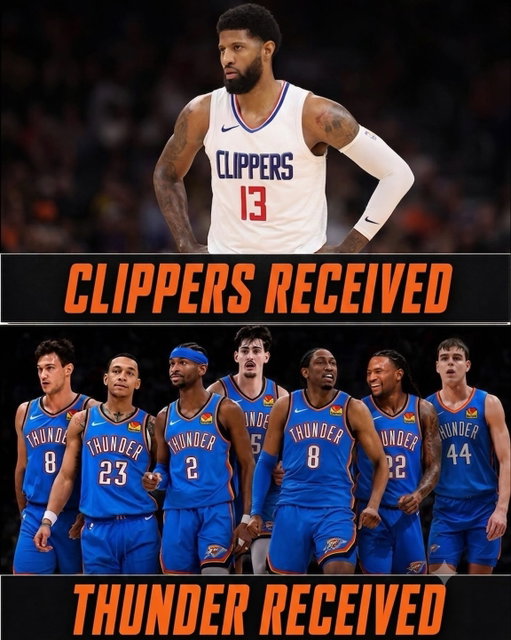 The Paul George trade that began in 2019 is officially complete seven years later with Aday Mara now in OKC 😆🔥

Thunder received:
🔹 Shai Gilgeous-Alexander
🔹 Danilo Gallinari
🔹 2021 FRP (Tre Mann)
🔹 2022 FRP (Jalen Williams)
🔹 2023 FRP (Cason Wallace)
🔹 2024 FRP (Nikola Topić)
🔹 2026 FRP (Aday Mara)
🔹 2 first-round pick swaps

Clippers received:
🔹 Paul George

The greatest trade haul in NBA history?