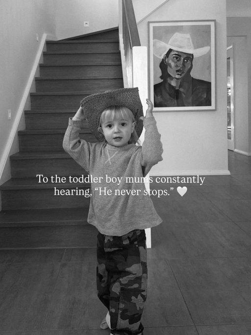 To the toddler boy mums who are constantly hearing “you’ve got your hands full”… I see you. 🤍 They’re not giving us a hard time, they’re having a hard time being little in a world that expects them to sit still. And one day, we’ll miss every bit of it. 🥹🤍