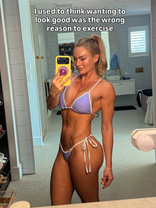 I spent years telling myself exercise should only be about health. 
Wanting to feel strong was acceptable but wanting to look good wasn’t.

Now I see it differently.

There’s nothing wrong with wanting better health, more energy, more confidence, & feeling good in your own skin.

It only becomes a problem when you’re willing to sacrifice your health to achieve it.

💜

I thought spending time on my hair, makeup or clothes was shallow.

Looking back, I think I’d just stopped seeing myself as worth the effort.

Now I believe taking that time is actually a way of telling yourself: 

“I matter too.”

🥰

💙 You can exercise because it helps your mental health. 
💙 You can exercise because it makes you stronger. 
💙 You can exercise because you like how it makes you look. (I just don’t believe you should ever sacrifice your health to achieve this though). 

- Those things can all exist at the same time.

💙

I like makeup. 
I like doing my hair. 
I like putting effort into my appearance. 
…Not because it makes me more worthy, but because it’s fun. 

My worth stays the same whether I’m dressed up, drenched in sweat with bulging forehead veins after a workout 🤣 …or sitting at home in my PJs. 

♥️

I can care about feeling strong, looking good, being healthy, being a mum, building a business, healing, growing, struggling, learning…& still not be defined by any one of those things. 

We’re allowed to be multi-faceted. 

Your body doesn’t define your worth. 
Your habits don’t define your worth. 
Your appearance doesn’t define your worth. They’re just parts of you. 
Not proof of WHO you are.

💗

I used to think loving my body meant loving how it looked…..Now I know it’s so much deeper than that.

My body carried my children, grew them, birthed them & still shows evidence of that.

I don’t love my body despite those changes.

I love it BECAUSE of them.

🙏🏼

Some days my belly is flat & other days it’s boated…which sucks because it’s uncomfortable…but it happens & I’m not going to pretend it doesn’t happen to me. 

🌚

Different shape.
Same woman.
Same worth.

🫶🏼

41 year old mum. Strong AF & more confident than ever...& not because my body changed, but because my