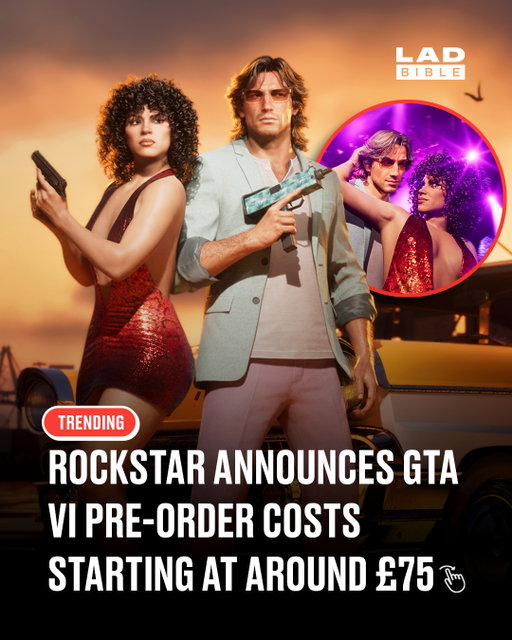 We finally have a price tag 👀⁠
⁠
Rockstar has announced GTA VI pre-order prices, with the standard edition coming in at $79.99, with the ultimate edition cruising in at $99.99⁠ 

The UK prices haven't been set yet but it's thought the standard edition will be around £75 and the ultimate edition will likely be closer to £100
⁠
After years of rumours, leaks and fans analysing every second of footage, the next Grand Theft Auto is finally starting to feel very real.⁠
⁠
GTA VI is currently set to launch on 19 November 2026 for PS5 and Xbox Series X/S.

#gtavi  #gaming #ladbible