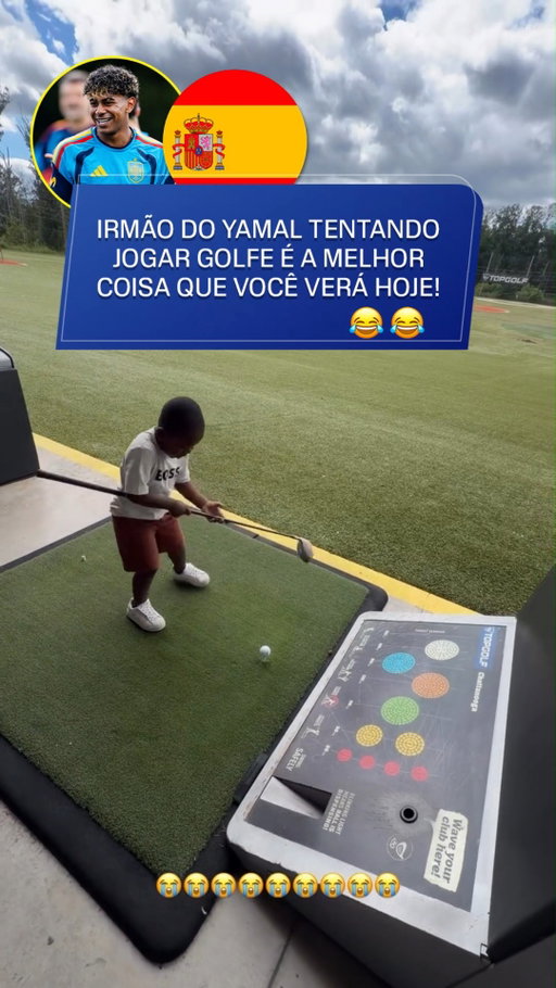 O IRMÃOZINHO DO YAMAL É PURA RESENHA 😂😂😂 Keyne Yamal, o irmãozinho de Lamine Yamal, é uma sensação na internet e dessa vez ele roubou a cena tentando jogar golfe, se revoltando e protagonizando um tombo espetacular 😂😂

🎥@lamineyamal 

👉 Assista à Copa do Mundo ao vivo pela CazéTV, no #DisneyPlus , sem custo adicional.

#ESPN2026 #FIFAWorldCup