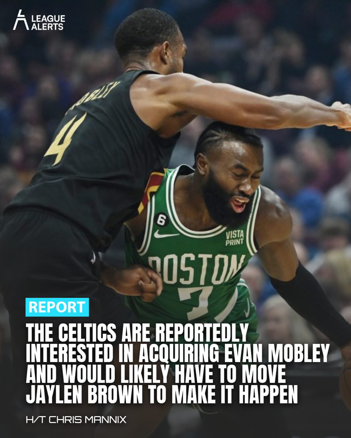 Boston has pivoted to Evan Mobley as their top target after the Giannis trade fell through. A deal would almost certainly require Jaylen Brown going the other way.