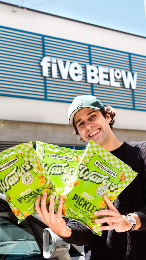 @daviddobrik 

“In a pickle about what snack to get? Problem solved. “WAVERS” pickle flavor is now at Five Below nationwide. 🥒” @fivebelow @natalinanoel