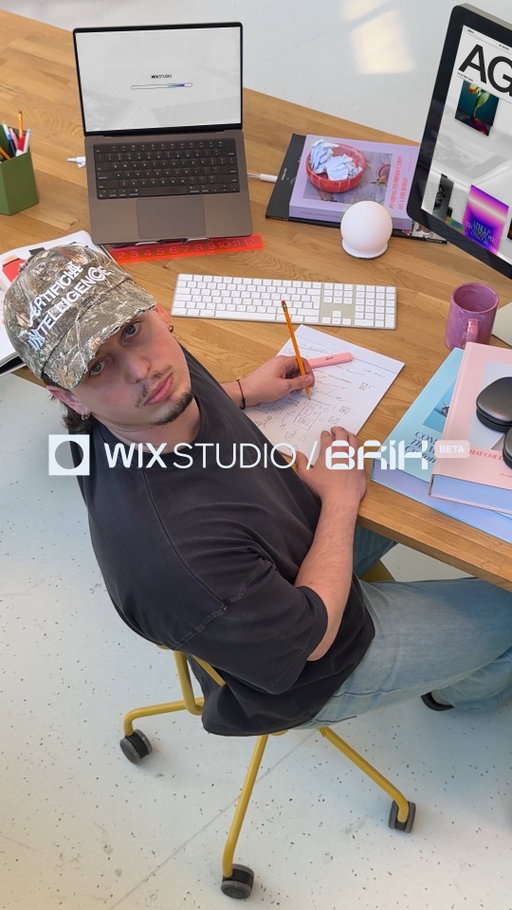 Brik sets the vibe. Studio brings it to the web #BuiltOnWixStudio x @brik.space