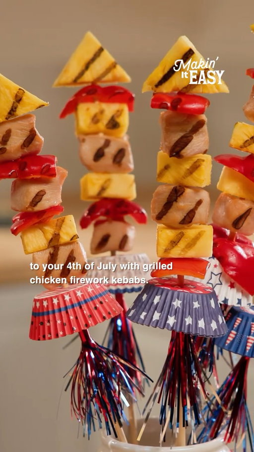 With Perdue® Short Cuts® Diced Chicken Breast, these colorful grilled skewers bring big flavor to your summer table—just add good company and a @HallmarkChannel movie for the perfect night.