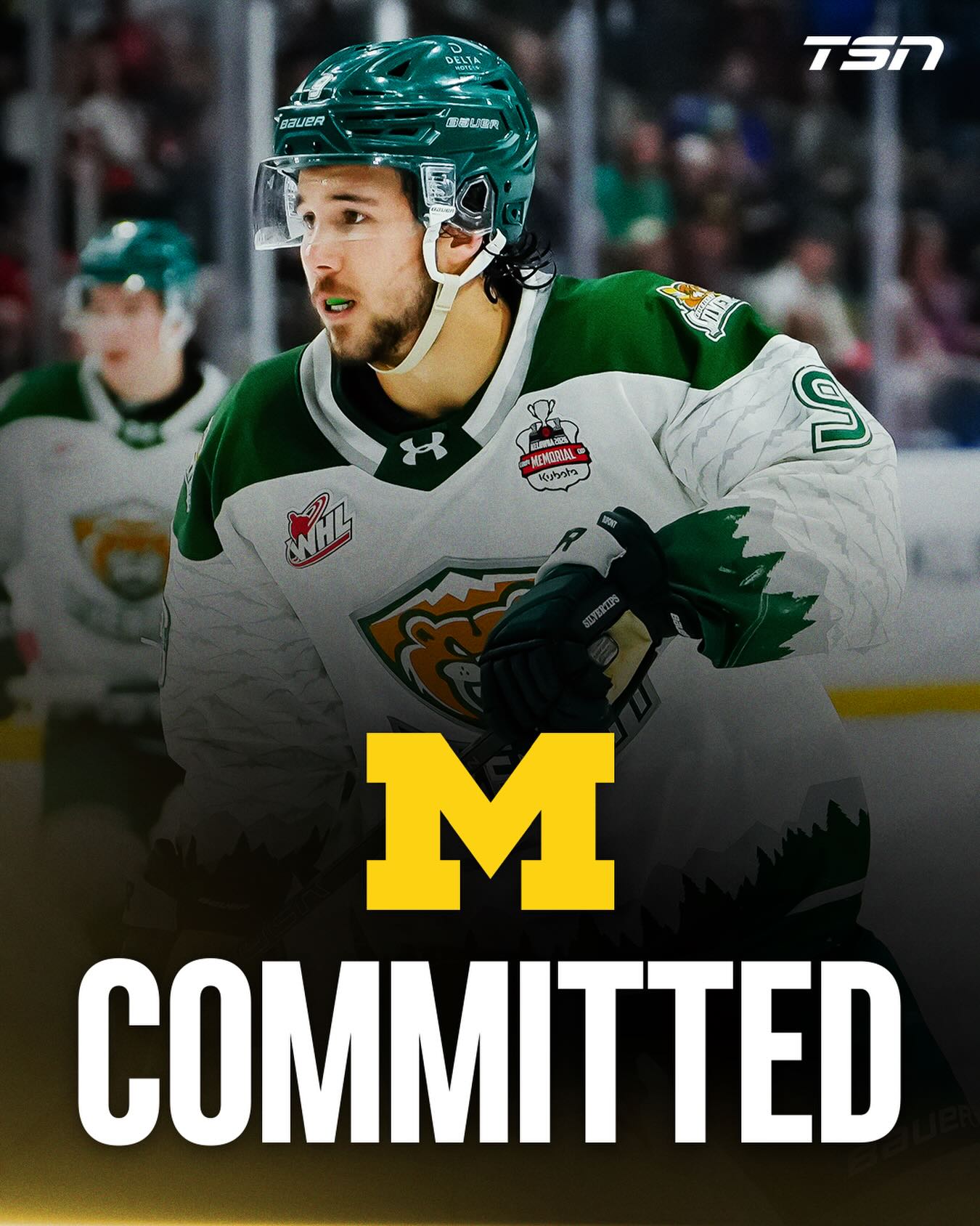 Projected top-pick of the 2027 NHL Draft, Landon DuPont, has committed to the University of Michigan for the 26-27 season, per multiple sources.

The 17-year-old defenceman put up 73 points in 63 games for the Everett Silvertips this season.