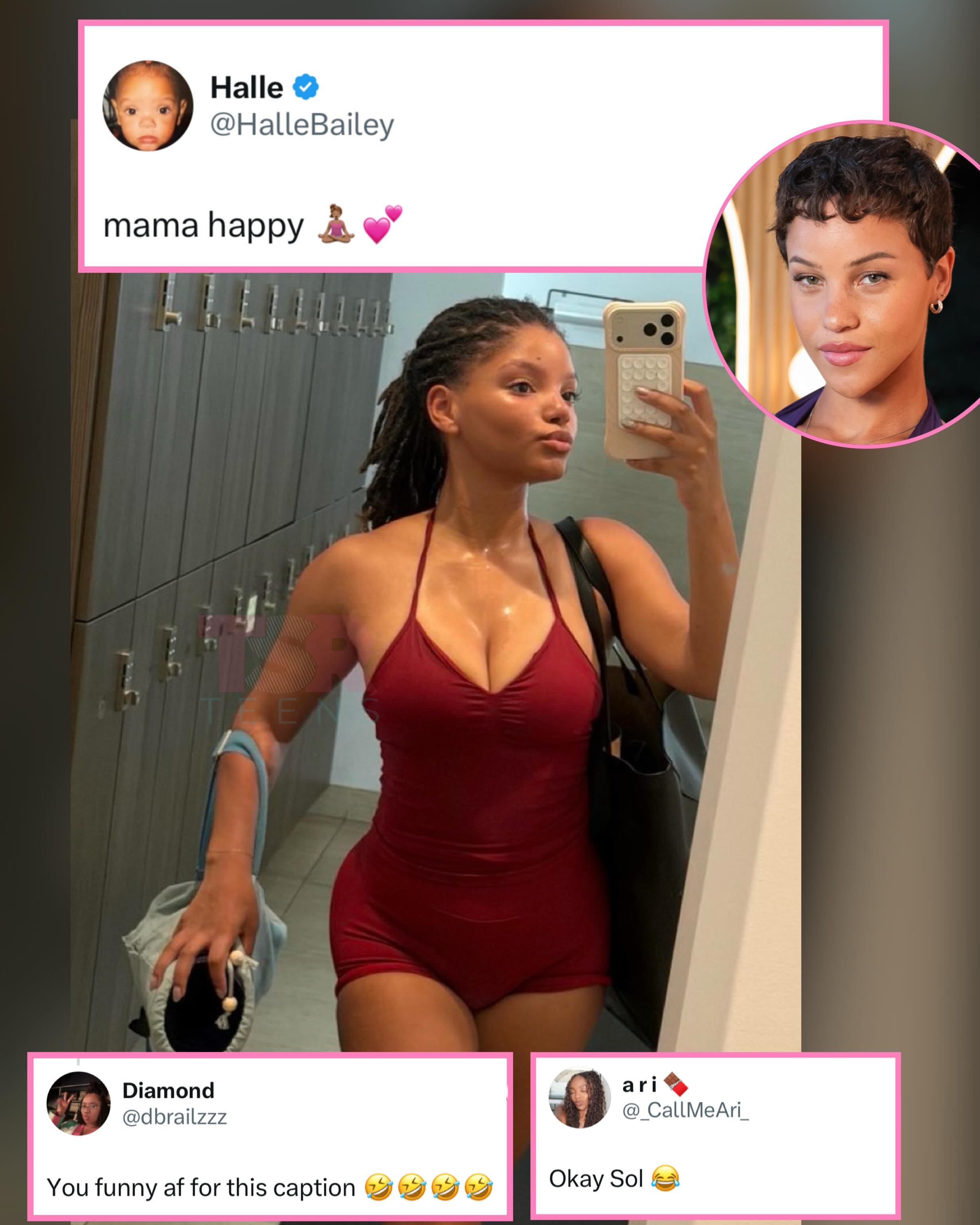 #TSRTCutTheFoolery: While #HalleBailey is lookin good after the gym, her caption got viewers thinkin of this ‘Love Island USA’ moment with Sol 😩 (SWIPE —- 🎥/📸: @gettyimages)✍🏾: #TSRStaffTc)