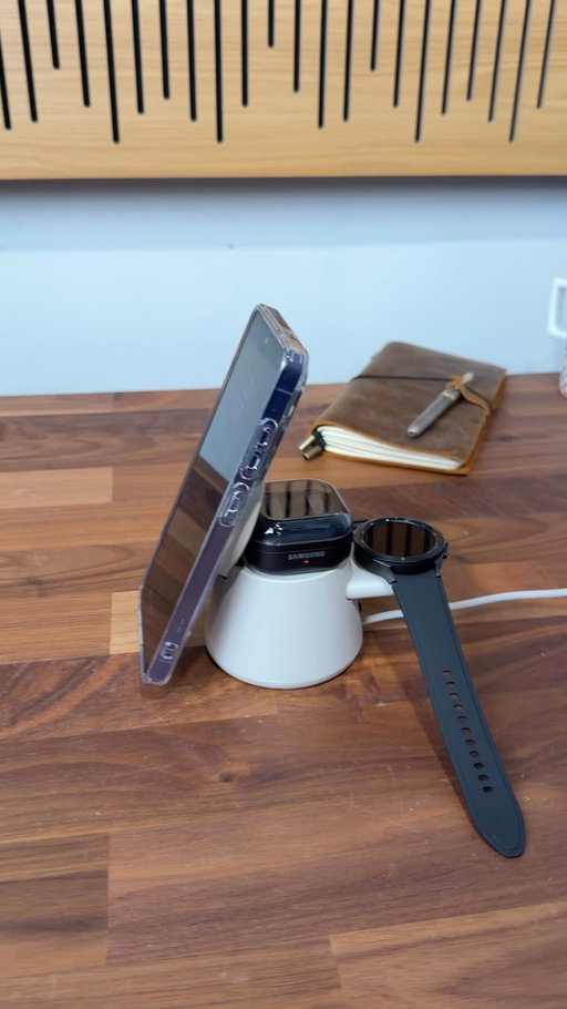 The new @belkin Modular Charging Dock can charge 3 devices at once! Features Qi2 25W and has adapters for various smartwatches! #tech #belkin #charger