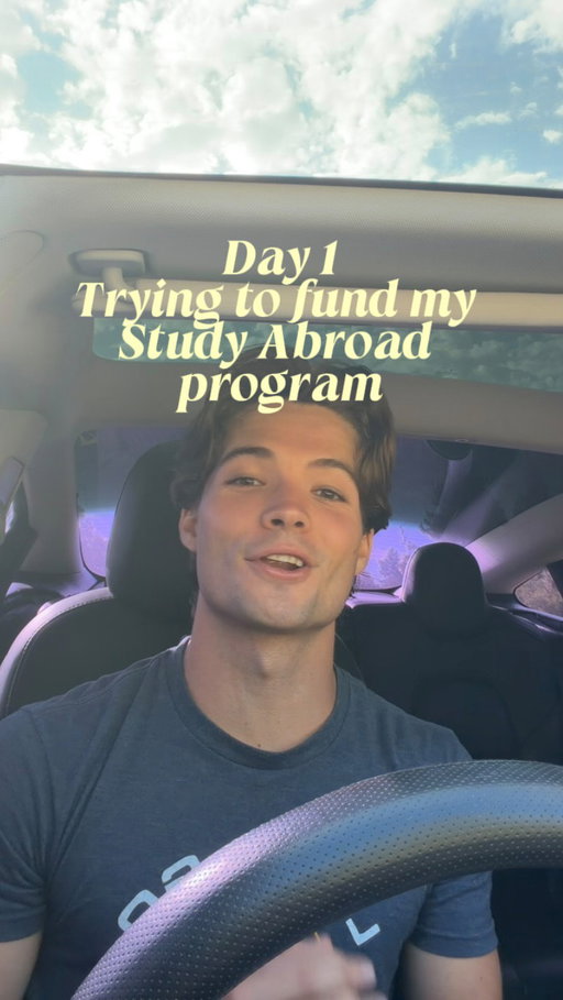 Day 1! Trying to fund my study abroad program this fall! Wish me luck! #studyabroad #student