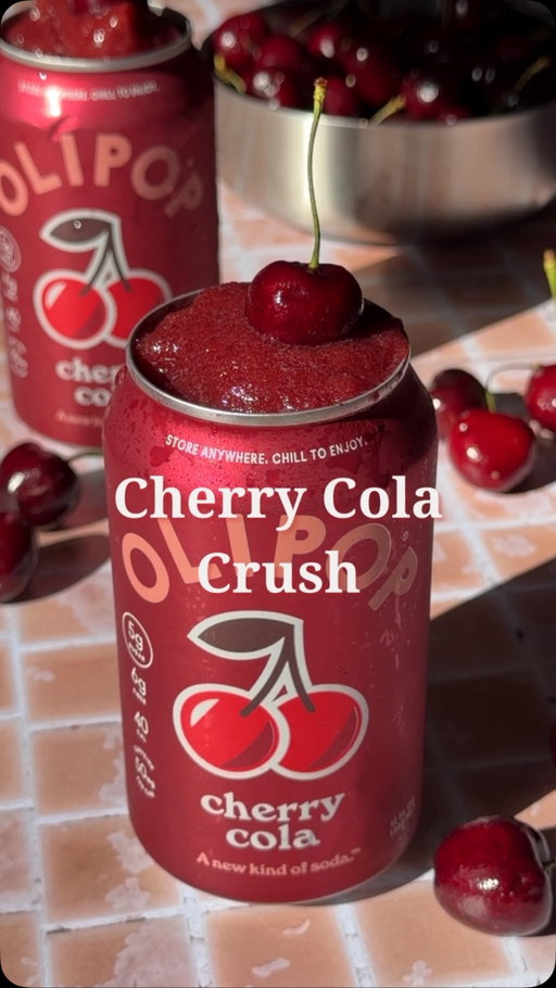 Current obsession: turning every OLIPOP flavor into a frozen drink 🍒 @bevsbybeverly 

Cherry Cola Crush: 
(Serves 2)

1 can OLIPOP Cherry Cola
2 cups frozen cherries
4 oz vodka 
1 oz fresh lime juice
2 cups ice
Cherries for garnish

PS. Cherry Cola is 30% off for Amazon Prime Day. Link in Bio.