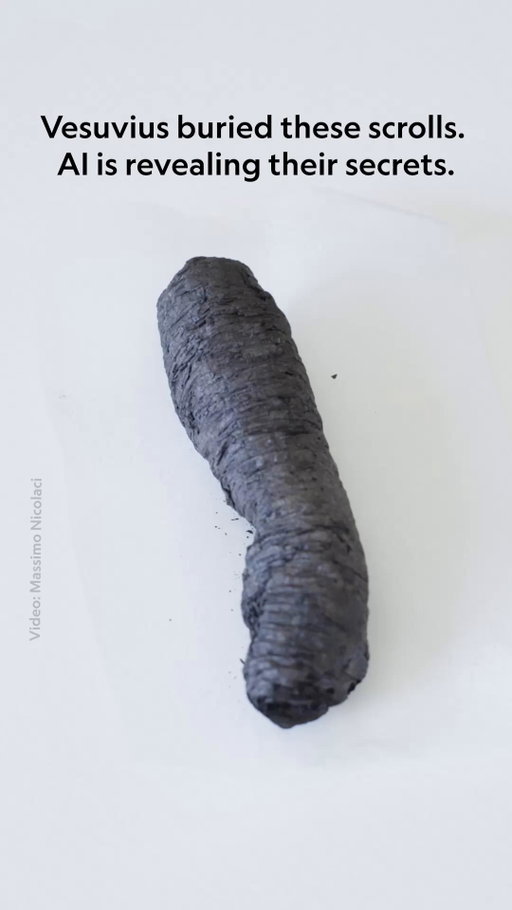 The A.D. 79 eruption of Mount Vesuvius that ravaged Pompeii also buried the nearby town of Herculaneum, entombing its celebrated library at the Villa of the Papyri.  Buried beneath 60 feet of ash and rock, the papyrus scrolls within baked into brittle, misshapen lumps—preserved yet so fragile that archaeologists feared touching them. Now, nearly 2,000 years after the Vesuvian tragedy, the scrolls are giving up their secrets at last. Using particle accelerators and artificial intelligence, researchers finally have the ability to virtually “unwrap” the Herculaneum scrolls and read their contents. National Geographic got a first look at what they say, including one scroll that's potentially among the oldest in Roman history.

Learn what researchers have deciphered so far at the link in bio.

Video by @massimonicolaci