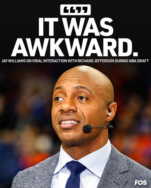 Jay Williams tells FOS that “there was no real tension” during his viral interaction with Richard Jefferson, but that “it was awkward.”

“I tried to stay above it frankly. I didn’t want to get back into the jousting back and forth.”

Full conversation with Jay Williams in bio.
