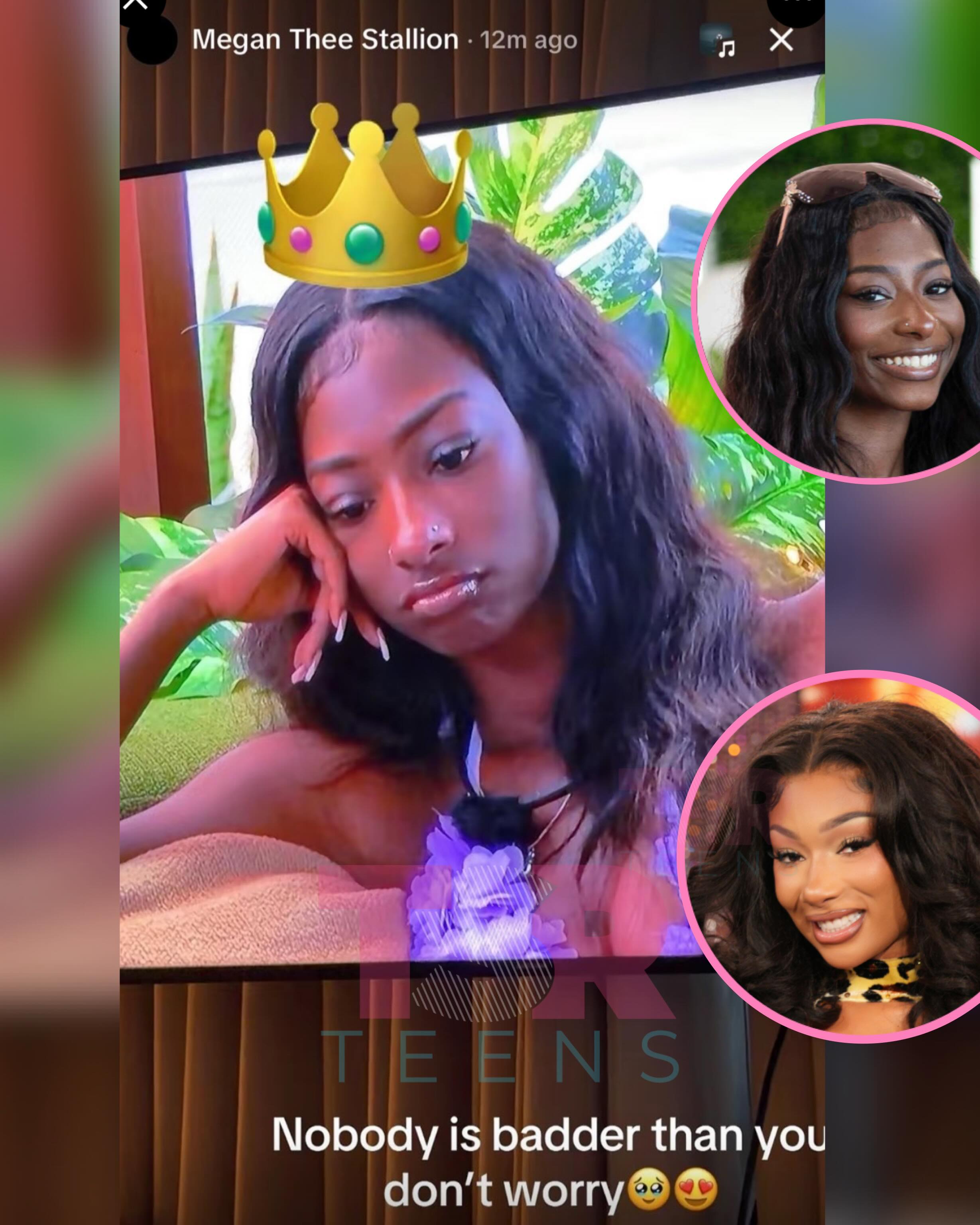#TSRTLoveToSeeIt: Aww! #MeganTheStallion shows #Trinity some love following last night’s episode of ‘Love Island USA’ 🥹💕 ( 🎥/📸: @loveislandusa @gettyimages) ✍🏾:#TSRStaffTC