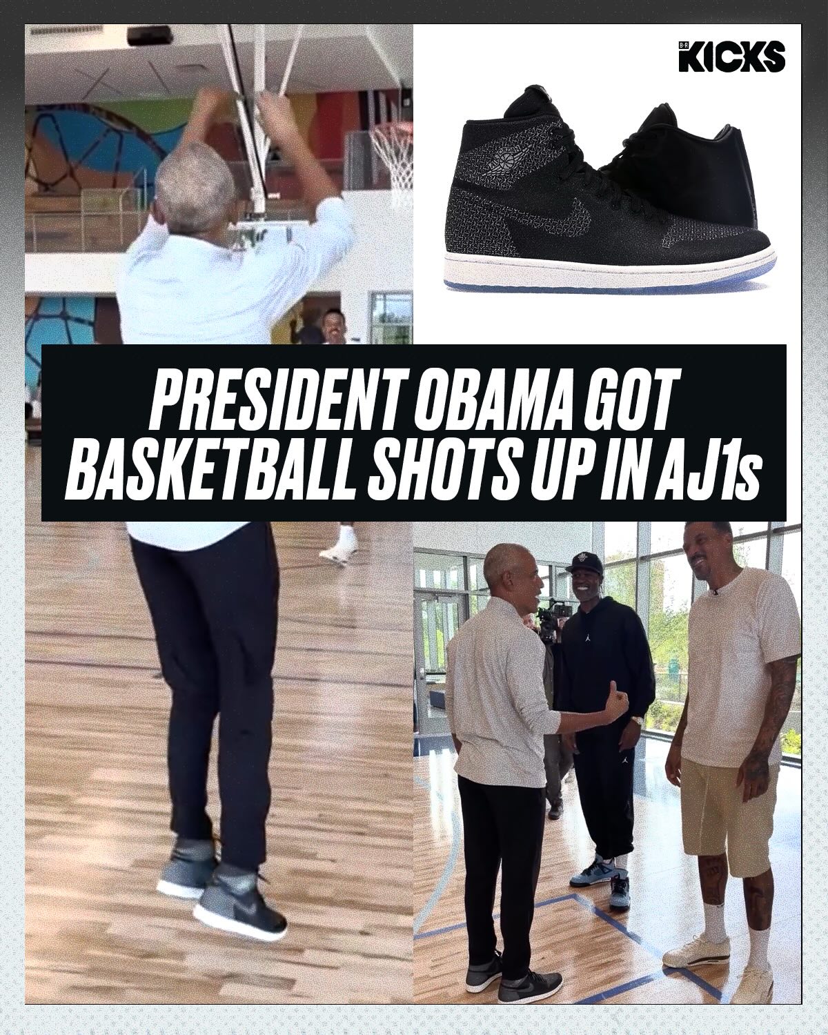 President Barack Obama was recently on the All The Smoke podcast, getting basketball shots up with the crew in the “MTM” Air Jordan 1 🔥

(via @allthesmoke)