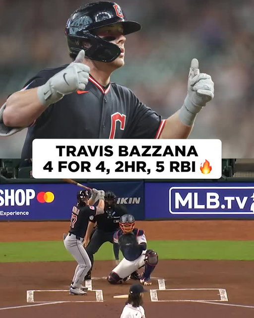 First 4-hit game AND first multi-HR game for @travbazzana ✅⁠
⁠
4-4, 2 HR, 5 RBI vs. Houston⁠
⁠
Swipe to see the swing that did it ➡️