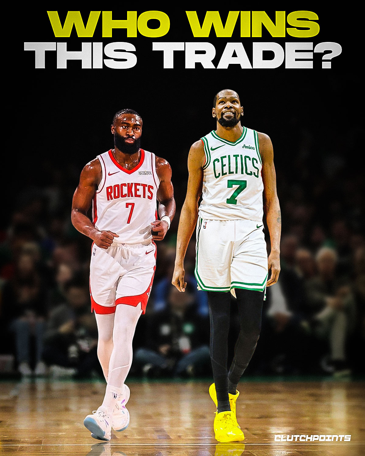 The Rockets are expected to be at the front of the line in the Jaylen Brown sweepstakes, per Kurt Helin. 👀

If Houston somehow flipped Kevin Durant for Jaylen Brown, who wins the trade?

Right now, I would lean Houston.

Kevin Durant is still one of the greatest scorers on the planet, but Jaylen Brown is younger, healthier, and fits Houston's timeline much better.

Brown would give the Rockets an elite two-way wing entering the prime of his career while still allowing the team to grow around its young core.

Durant probably gives a contender a higher ceiling in the short term.
Brown gives Houston a chance to compete both now and for years to come.

That is why this would be such an interesting debate.
One team gets the better player today.
The other team gets the player they can build around tomorrow. 🔥