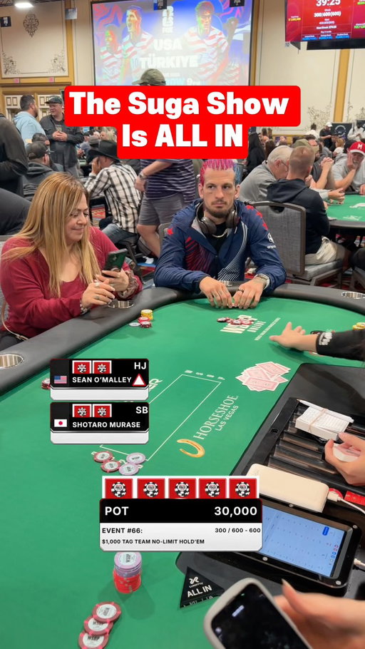 Team O’Malley/Koon Are All In!

@sugasean is all in during the $1,000 Tag Team event!

He’s ahead, but he still needs to hold to avoid being knocked out.

Can the champ survive?