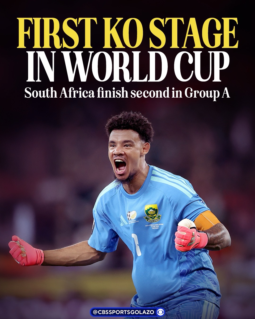 South Africa advance to their first knockout stage in a World Cup in their fourth appearance in the tournament 🇿🇦

They collected four of a possible six points after losing to Mexico 2-0 in their first game 💪