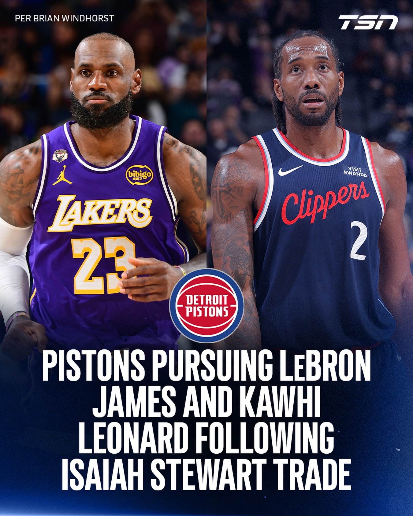 The Pistons are pursuing LeBron James and Kawhi Leonard after trading Isaiah Stewart to the Memphis Grizzlies 😯

(H/T @windhorstespn)