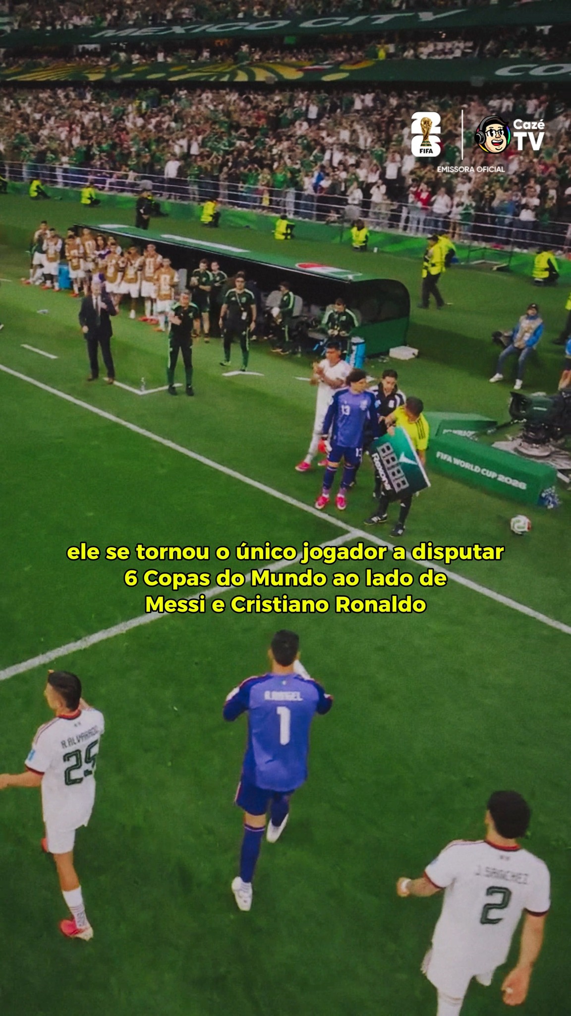 GUILHERMO OCHOA: A LENDA MEXICANA 🇲🇽 CHEGOU NAS 6 COPAS DO MUNDO DISPUTADAS, AO LADO DE MESSI E CRISTIANO RONALDO! 👑 UM MOMENTO PARA A HISTÓRIA!

🎙️ @alezudoo

🚨 𝐒𝐄 𝐓𝐄𝐌 𝐂𝐎𝐏𝐀, 𝐄𝐒𝐐𝐔𝐄𝐂𝐄! É na CazéTV! 🤩📺

#CoberturaCazéTV #CopaNaCazéTV #Cztv27 #Cztv11 #Cztv08 #Original
