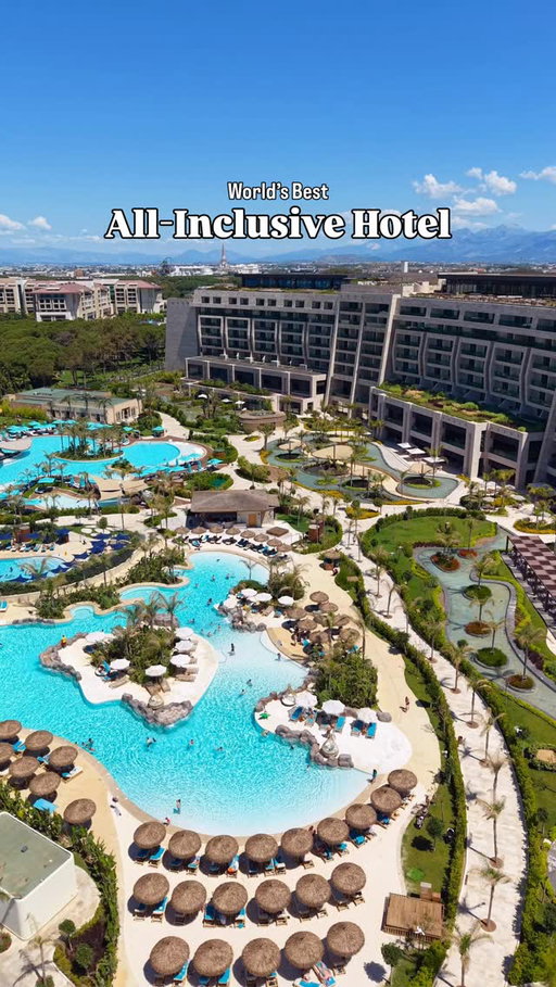 -follow @thelosttwo for more travel inspo ✨

It’s called @regnumthecrown ✨🤯 and it’s the number one luxury all inclusive hotel in the WORLD! 🌎

This brand new ultra luxury resort in Antalya, Türkiye takes the service, design, food, drinks and amenities of a true five star hotel and packages it into one of the most impressive all inclusive experiences we’ve ever seen!

This is what makes it so special:

🍽️ 20+ restaurants and bars serving everything from casual bites to Michelin level dining

🍸 some of the best drinks we’ve ever had at any resort

💦 5 massive outdoor pool areas, including a cenote inspired swimming cave

🎢 a state of the art water park

🏖️ beach clubs, overwater cabanas and an adults only infinity pool

🎭 world class entertainment every night

⛳ a full sports and athletics complex with an 18 hole golf course

✨ 110 m² entry level suites that would put most presidential suites to shame

👨‍👩‍👧‍👦 a 60,000 sq ft kids club with a princess spa, cinema, karaoke rooms, PlayStation rooms, sleeping rooms and its own buffet

If you’re looking for a once in a lifetime hotel experience, this needs to be on your bucket list.

Tag someone you’d bring here 👇