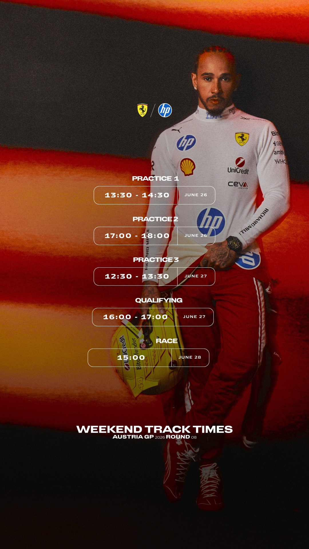 All the timings you need for this weekend’s Austrian Grand Prix action ⏰