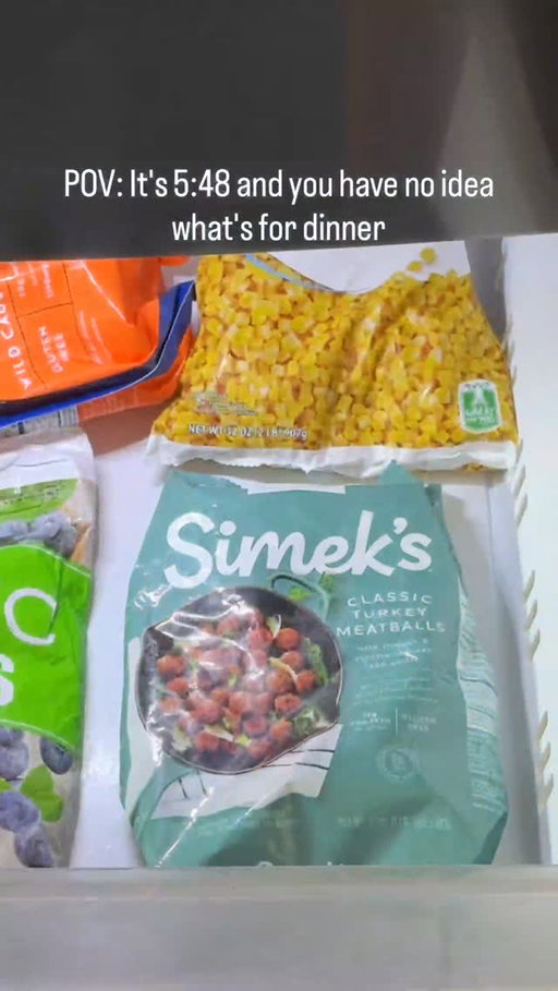 freezer to the rescue ❄️🍝 #simeks #dinnerideas #whatfordinner
