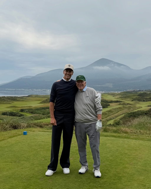 These pictures are worth 1000 words and even more memories. It’s hard to describe how special this trip to Ireland was with my idol and hero, my dad. It didn’t take much convincing to head to Ireland to play some of the best golf courses in the world, @RoyalCountyDownGC, @PortmarnockGolfClub and @TheAdareManor, but to be on the course with my dad on Father’s Day was one of the greatest experiences of my life. 

Returning to Ireland was special in its own right, and the incredible hospitality and kindness of the Irish people will always hold a place in my family’s heart. I’m beyond blessed to create memories like these, and it’s all because of the work my dad did for our family and how he has supported us all and loved us unconditionally. The foundation of love and support from my mom and dad was second to none. I can only hope to be back here someday with my kids years from now.

PS: Last slide is what your game turns into when those winds get going 😂😂😂
