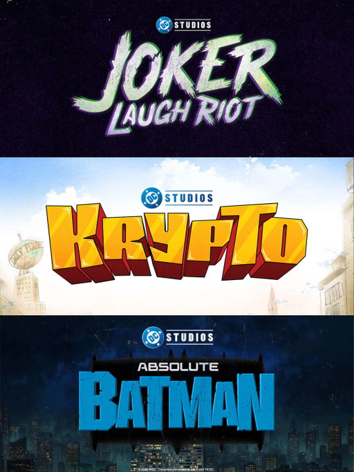 Animation fans, you might want to take a seat for this announcement. DC Studios has 3 brand-new original series coming your way: JOKER LAUGH RIOT, ABSOLUTE BATMAN, and KRYPTO. Get ready for killer jokes, XL vengeance, and the goodest boy in the universe.