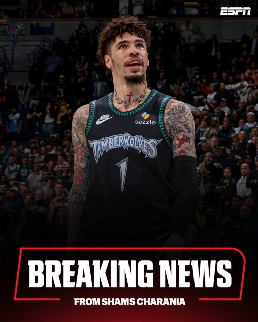 BREAKING: The Charlotte Hornets are trading star guard LaMelo Ball and Josh Green to the Minnesota Timberwolves for Naz Reid, a 2033 unprotected first-round pick, three first-round pick swaps (2028, 2029, 2030) and three second-round picks (2029, 2032, 2033), sources tell ESPN.

The Timberwolves send a haul to the Hornets for a star-studded new backcourt in Anthony Edwards and LaMelo Ball -- the Nos. 1 and 3 picks in 2020. Charlotte didn't shop Ball in the market, but listened and received multiple rich offers before filling a significant need in the frontcourt with Reid.

Timberwolves co-owners Marc Lore and Alex Rodriguez enter the luxury tax for the third straight year -- and the franchise makes a big move to fill the point guard spot.