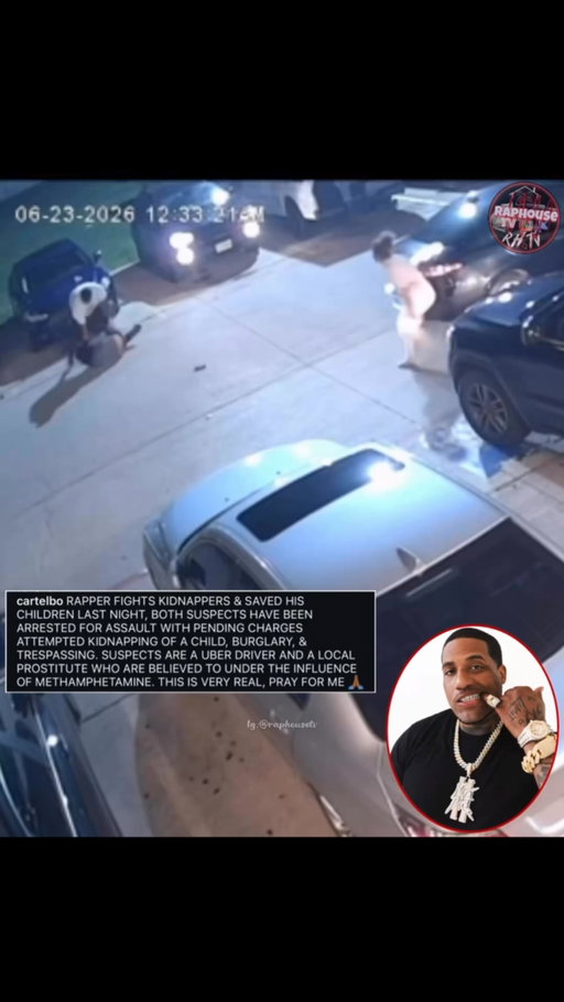 Houston Texas Rapper Cartel Bo’s Baby Mother was seen Snatching his Child from the backseat of his Car after he Just Got Full Custody of his Children from Court. He Was also Seen Fighting Off Man who he Claims was her Uber Driver. Both Suspects have also been Arrested For Assault Charges.