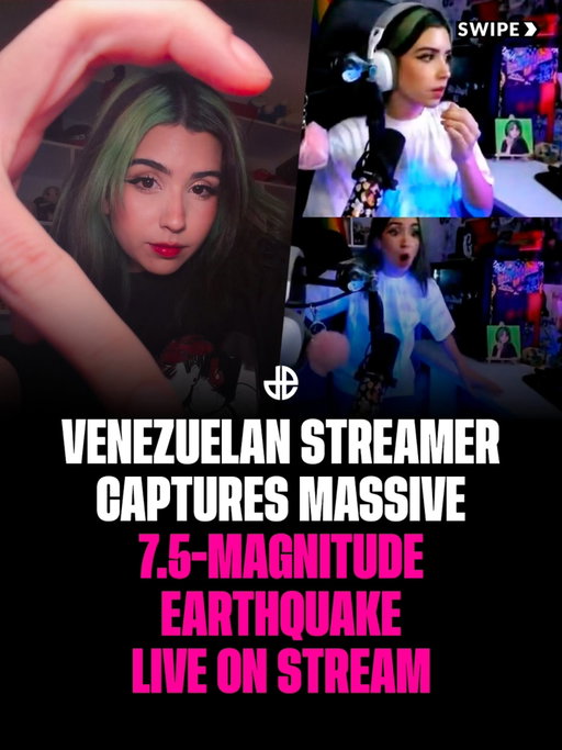 A Venezuelan streamer captured a massive 7.5-magnitude earthquake live on broadcast while participating in a major Minecraft tournament. The powerful back-to-back tremors hit northern Venezuela, shaking communities with the strongest seismic activity the country has faced in over a century. While live streaming the opening days of the "Minecraft Extremo 3" series, the creator's webcam records the exact moment the room begins vibrating violently, shocking both the player and the live chat.

🎥 @feirlygab