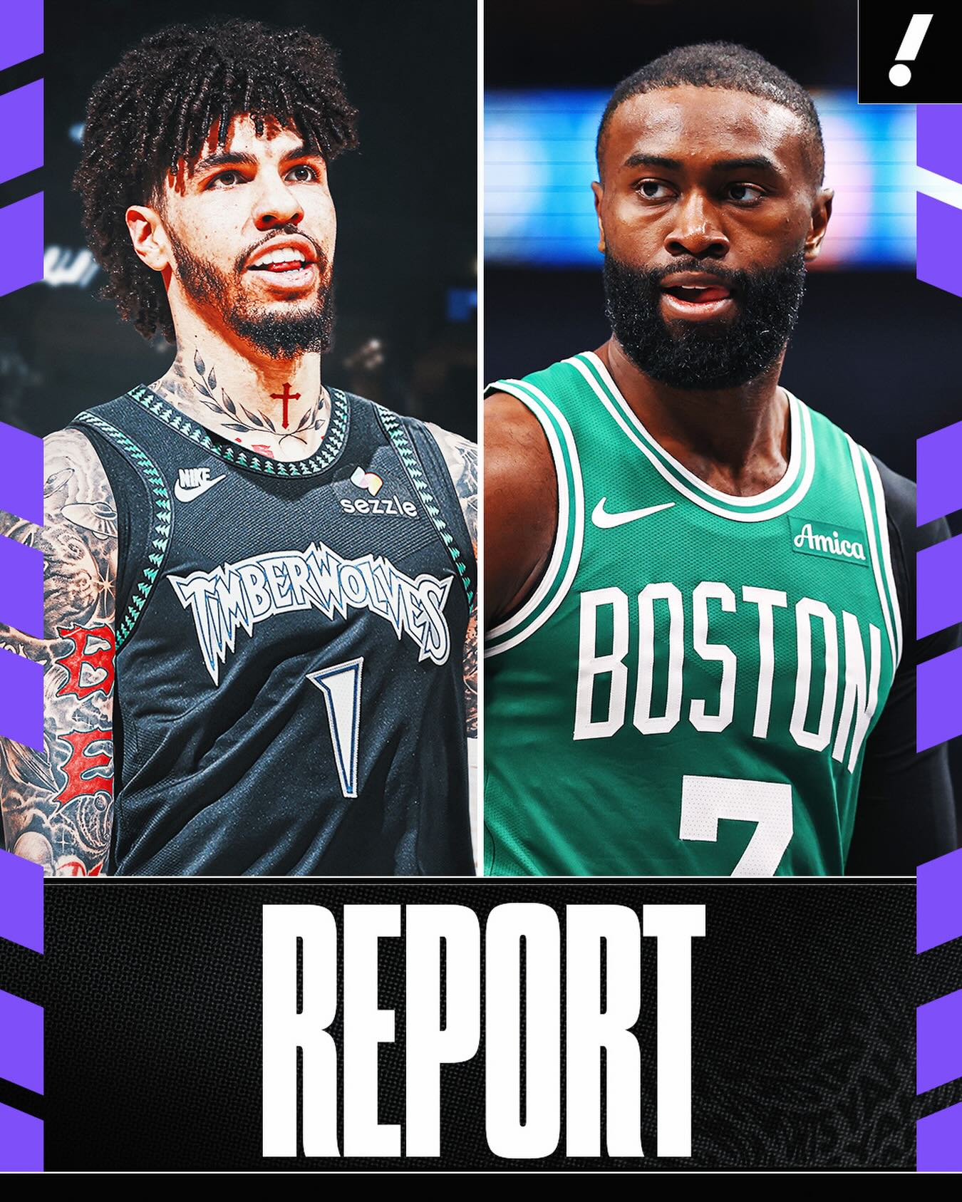 The Timberwolves explored a potential trade for Jaylen Brown with Boston before the LaMelo Ball deal was completed with Charlotte, per @kevinoconnor.