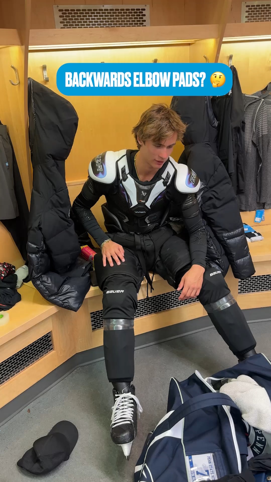 Checking in with NHL draft prospect, @gavin_mckenna27, for some WILD locker room takes 🫣