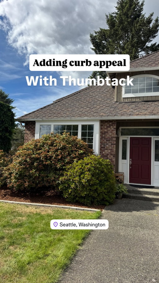 #ThumbtackPartner Seattle friends - one house, 5 years, multiple housing projects, and two kids later, it’s time to give our lawn some love with @thumbtack. 

As a busy mom, I’ve been the project manager on home renovations and relied on word of mouth recommendations. This year, I partnered with Thumbtack to (literally) add curb appeal to our front yard and backyard.

Thumbtack is both convenient and efficient. I love that I was able to upload photos when I submitted a project to look for pros for our landscaping project. And it was so easy to find professional landscapers. It was great being able to let someone else handle the project to have more time to spend with my family!

If you’re planning a landscaping project or a home project soon, hire a pro on Thumbtack!

#OnceUponAHome #SeattleHome #Seattle #HomeImprovement Thumbtack