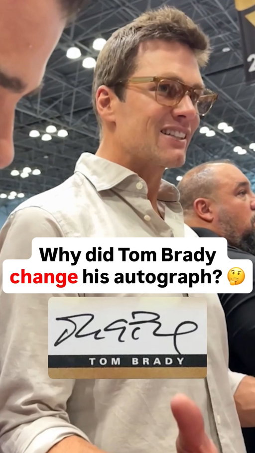 “I signed it two different ways” ✍️ Tom Brady’s autograph has changed A LOT over the years… 🤔 

The 🐐 is coming BACK to this year’s Fanatics Fest. Link in story.