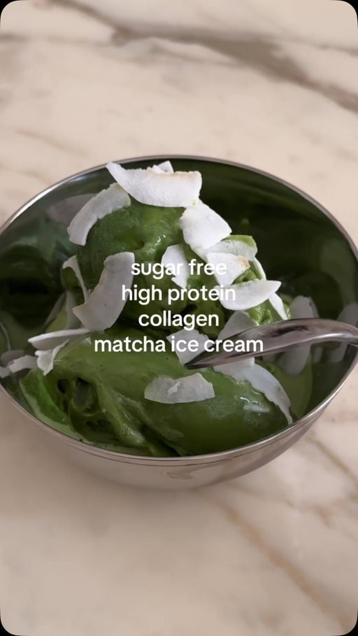 Hot girls love a @ninjakitchenuk Creami recipe 🍵🍨

THE RECIPE:
MATCHA PROTEIN ICECREAM WITH COLLAGEN

- Vanilla protein powder (2 scoops) @livehermosa 
- 1tsp Matcha @jenkimatcha 
- Almond milk (to the “fill line” on the ninja containers)
- Vida Glow Collagen, I use the blueberry or plain @vida_glow 
- Raw dried coconut to top with
Freeze overnight, leave out for 5 mins. Add to @ninjakitchenuk on the light icecream function. If needs a little more milk, add and spin again.
